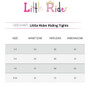 Little Rider Riding Tights Size Guide