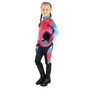 Little Rider Childrens Dazzling Diamond Base Layer in Teal/Pink - Side Full Outfit