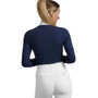 Premier Equine Ladies Navarra Long Sleeve Competition Shirt - Navy - Back