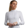 Premier Equine Ladies Navarra Long Sleeve Competition Shirt - White - Front