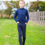 Premier Equine Childrens Derby Riding Breeches - Navy - Lifestyle