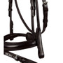 Premier Equine Finetti Rolled Leather Snaffle Bridle - Brown - Noseband