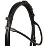 Premier Equine Finetti Rolled Leather Snaffle Bridle - Brown - Browband