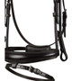 Premier Equine Finetti Rolled Leather Snaffle Bridle - Brown - Flash
