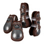 Premier Equine Carbon Pro Fetlock Boots - Brown - With Tendon Boots
