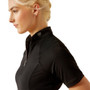 Ariat Ladies Soquel Quarter Zip Short Sleeve Base Layer - Side View