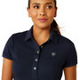 Ariat Ladies Prix 3.0 Short Sleeve Polo - Front Up Close