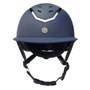 EQx Kylo Riding Helmet With Wide Peak-Navy Matte/Pewter Trim