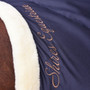 Shires Deluxe Stable Sheet in Navy - Shoulder