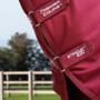 Premier Equine Stratus 1200 Series Turnout Rug 400g with Classic Neck Cover - Burgundy - Neck Closures