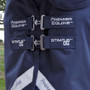 Premier Equine Stratus 1200 Series Turnout Rug 0g with Classic Neck Cover - Navy - Front Straps
