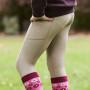 Detail to the beige Dublin Childrens Everyday Riding Tights