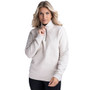 Mochara Ladies Half Zip Sweatshirt in Latte - Front