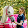Horseware Newmarket Headcollar and Leadrope - Witney Pink Lifestyle