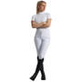 Premier Equine Ladies Ofena Gel Knee Riding Breeches - White