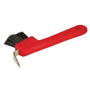 Roma Deluxe Hoof Pick With Brush - Red