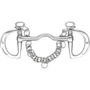 Korsteel Stainless Steel Cambridge Mouth Slotted Ring Kimblewick Bit
