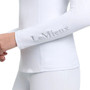 LeMieux Ladies Classique Base Layer in White- Sleeve Detail