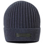 Covalliero Knitted Beanie in Dark Navy - Front