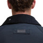 Barbour Mens Country Wax Mac Jacket in Navy - Back Collar Detail