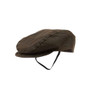 Barbour Dog Wax Flat Cap in Olive - Detail