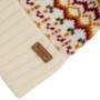 Barbour Ladies Kingsfor Fair Isle Beanie Hat in Cloud - Detail