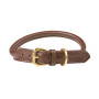 Brown Weatherbeeta Rolled Leather Dog Collar