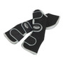 Weatherbeeta Wide Tab Long Travel Boots - Black/Silver