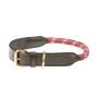 Burundy Weatherbeeta Rope Leather Dog Collar