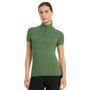 LeMieux Ladies Mia Mesh Short Sleeve Base Layer in Hunter Green - Front