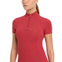LeMieux Ladies Mia Mesh Short Sleeve Base Layer in Chilli - Front Detail