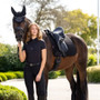 LeMieux Ladies Mia Mesh Short Sleeve Base Layer in Black - Lifestyle