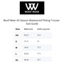 Woof Wear All Season Waterproof Riding Trousers - Size Guide