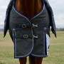 WeatherBeeta ComFiTec Ultra Turnout Detach-A-Neck 100g In Charcoal - Front