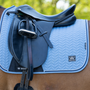 Woof Wear Herringbone Dressage Saddle Pad in Steel Blue