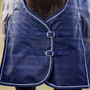 Front closure on the WeatherBeeta Comfitec Prelim Standard Turnout Rug 0g In Navy Plaid