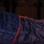 Top of the neck and rug WeatherBeeta ComFiTec 210D Channel Quilt Combo Stable Rug 360g in Navy Burgundy
