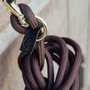 Kentucky Horsewear Lunge Rope in Brown - Detail