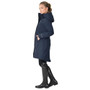 Side of the Hood on the WeatherBeeta Ladies All Purpose Waterproof Longline Equestrian Jacket in navy