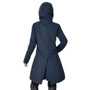Back if of the Hood on the WeatherBeeta Ladies All Purpose Waterproof Longline Equestrian Jacket in navy