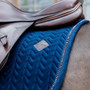 Kentucky Horsewear Velvet Show Jumping Pearls Saddle Pad in navy