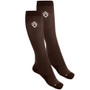 Aztec Diamond Ladies Pack of Two Pressure Padded Socks - Mocha