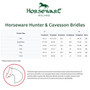 Horseware Hunter Cavesson Bridle - Size Guide