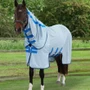 Premier Equine Bug Buster with Detachable Neck and Belly Flap Fly Rug in Blue