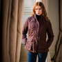 Horseware Ladies Newmarket Wax Jacket - Brown Front View