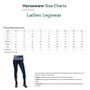 Horseware Ladies Newmarket Mid Rise Knee Patch Breeches - Size Guide