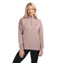 Mochara Ladies Half Zip Sweatshirt - Mocha - Front View