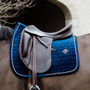 Kentucky Horsewear Basic Velvet Dressage Saddle Pad in Navy - Lifestyle