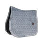 Kentucky Horsewear Basic Velvet Show Jumping Saddle Pad in Grey - Side