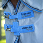 Premier Equine Combo Mesh Air Fly Rug in Blue - Chest Fastenings